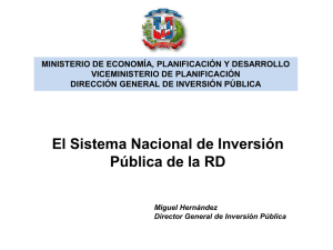 El Sistema Nacional de Inversión Pública de la RD