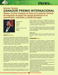 ganador premio internacional - Asociación Técnica de la Celulosa y