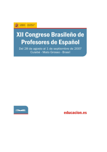 XII Congreso Brasileño de Profesores de Español.