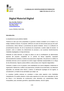 Digital Material Digital - Jornada de Investigadores en Formación