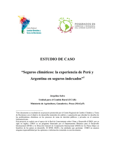 Seguros climáticos: la experiencia de Perú y Argentina en