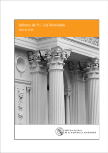 Informe de Política Monetaria - del Banco Central de la República