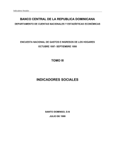 indicadores sociales - Banco Central de la República Dominicana
