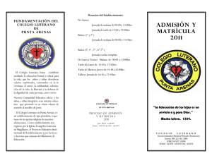 admisión 2011 - Colegio Luterano Punta Arenas