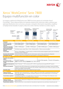 Descargar PDF: Especificaciones Xerox Workcentre 7855