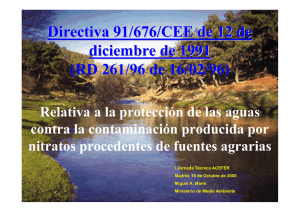 Directiva (CE) Nitratos: Zonas Vulnerables