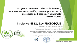 Segunda generación de Incentivos Forestales en Guatemala