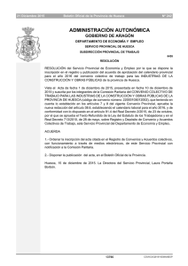 Convenio Provincial de Construcción de Huesca
