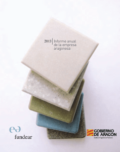 Informe anual de la empresa aragonesa 2013
