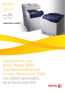 Folleto de las Impresoras a Color Phaser 6500 y WorkCentre 6505