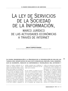 la ley de servicios de la sociedad de la información, marco jurídico