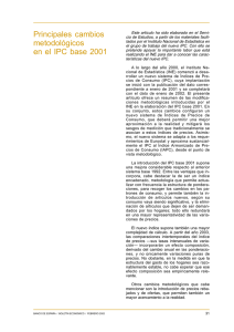 Principales cambios metodológicos en el IPC