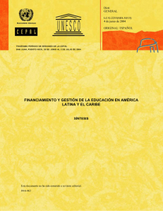 Financiamiento y gestión de la educación en América Latina y el
