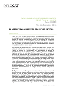 catalonia background information [serie e / 2014 / 3.1 / es]