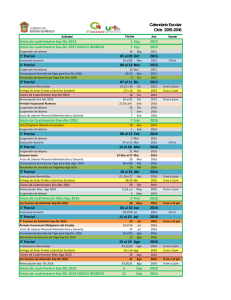 Calendario Escolar Ciclo 2015-2016