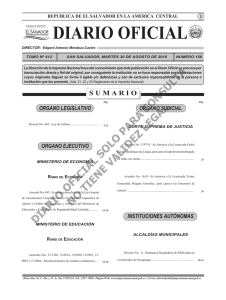 30 - Diario Oficial de la República de El Salvador