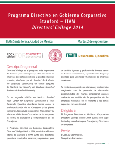 Programa Directivo en Gobierno Corporativo Stanford – ITAM