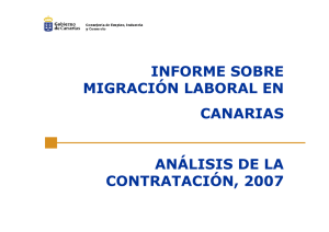 Informe sobre migración laboral en Canarias 2007