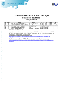 TR ORIENTACIÓN. Clasificación