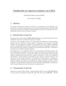 Clasificación de espectros estelares con CLEA