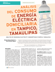 del consumo de energía eléctrica domiciliaria en tampico, tamaulipas