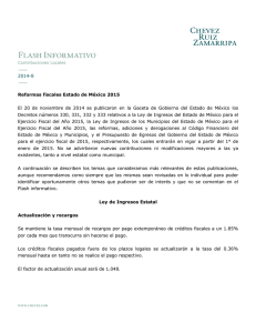 2014-8 Reformas fiscales Estado de México 2015 El 20 de