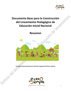 Documento Base para la Construcción del Lineamiento Pedagógico