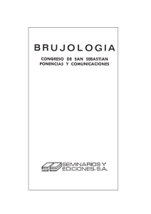 Brujología. Congreso de San Sebastián. Ponencias y