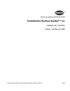 Turbidímetro Surface Scatter® 7 sc