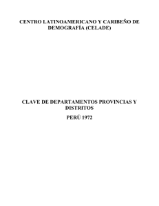 clave de departamentos provincias y distritos perú 1972