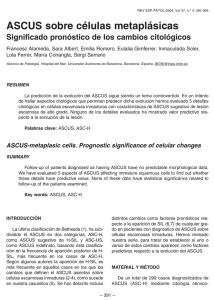 ASCUS sobre células metaplásicas