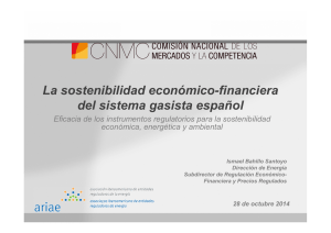 La sostenibilidad económico-financiera del sistema gasista español