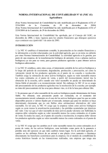 NORMA INTERNACIONAL DE CONTABILIDAD Nº 41 (NIC 41)