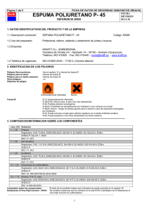 espuma poliuretano p- 45