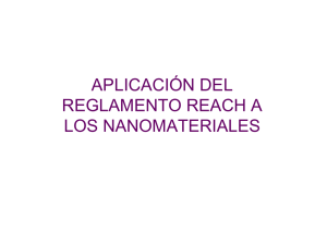 Aplicación del Reglamento REACH a los nanomateriales