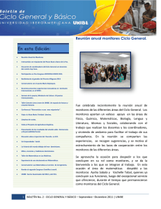 Boletín Ciclo General y Básico 2012-1