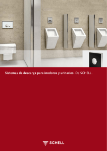 Sistemas de descarga para inodoros y urinarios. De SCHELL.