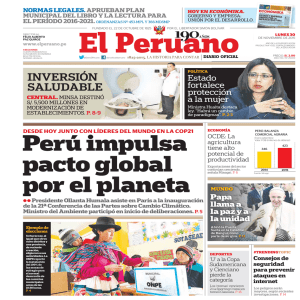 Perú impulsa pacto global por el planeta - Peruana
