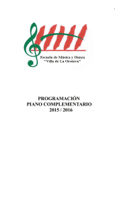 PROGRAMACIÓN PIANO COMPLEMENTARIO 2015 / 2016