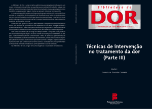 Técnicas de intervenção no tratamento da dor (Parte III)