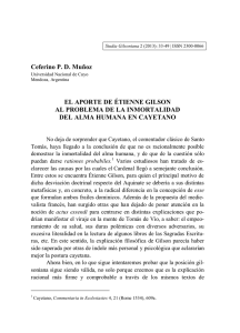 Ceferino P. D. Muñoz EL APORTE DE ÉTIENNE GILSON
