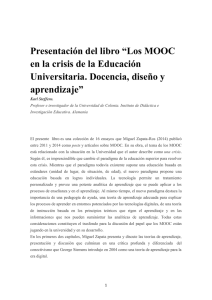 Presentación del libro “Los MOOC en la crisis de la Educación