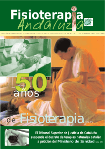 Fisioterapia Andaluza Nº 44. - Colegio de Fisioterapeutas de