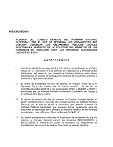 INE/CG308/2014 - Instituto Electoral del Estado de Campeche