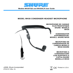 Shure WH30 Microphone User Guide Spanish