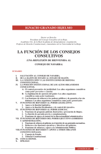La función de los Consejos consultivos... Ignacio Granado Hijelmo