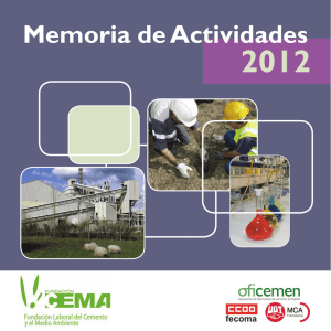Memoria de actividades 2012