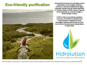 Depuración sostenible de aguas residuales mediante