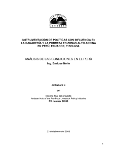 análisis de las condiciones en el perú