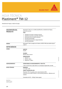 HOJA TÉCNICA Plastiment® TM-12